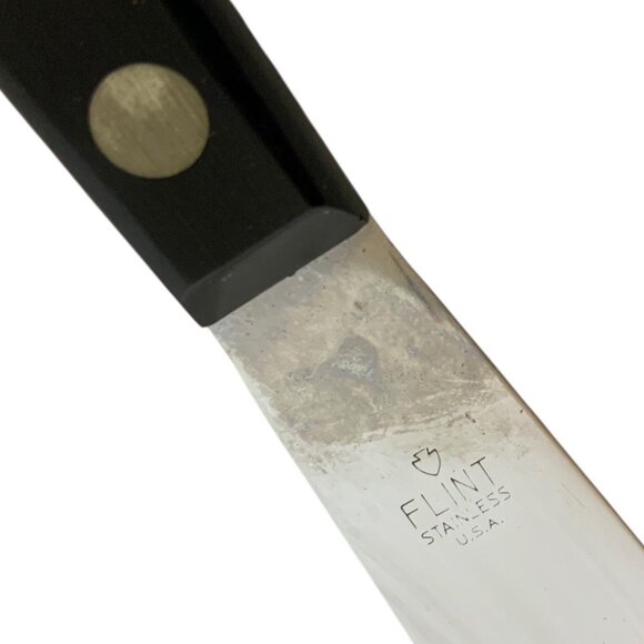 Vintage Flint Stainless USA Icing Spreader With Black Riveted Handle - Picture 3 of 3